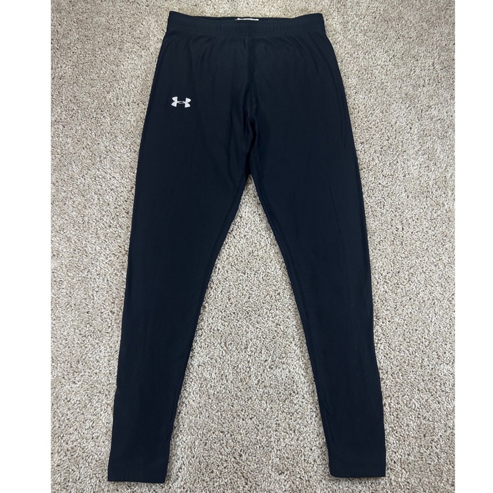 Under Armour Compression Leggings Men XL Black Athletic Training Pants